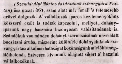 1845.09.19. Szentkirályi-gyár