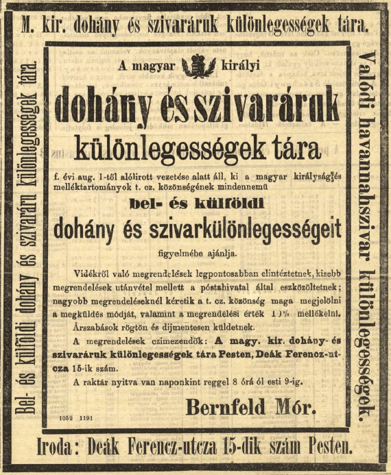1870.08.04. Bernfeld kereskedés