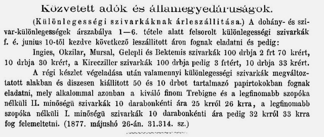 1877.06.09. Különlegességek