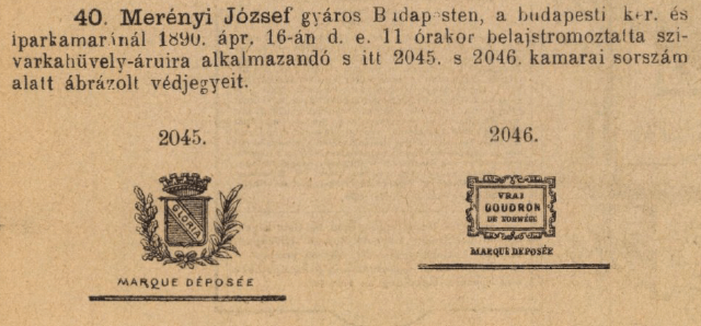 1890.04.16. Gloria és Vrai Goudron 1890.04.16. Gloria és Vrai Goudron