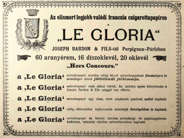 1892.06.19. Le Gloria papír
