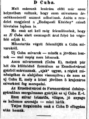 1893.11.10. Cuba szivar