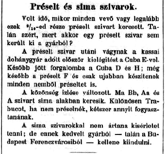 1893.11.10. Préselt szivarok
