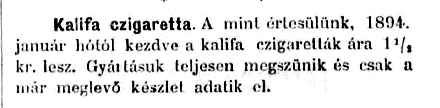 1893.12.20. Kalifa cigaretta