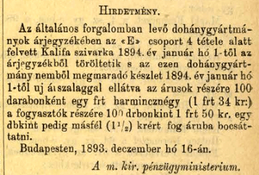 1893.12.24. Kalifa cigaretta