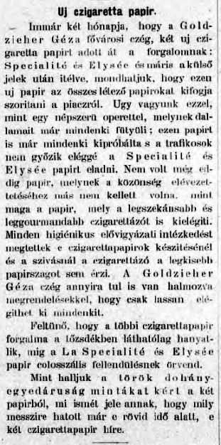 1895.10.20. Új cigarettapapír