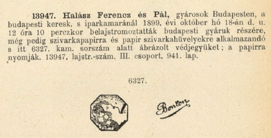 1899.10.18. Bonton papír és hüvely