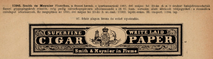 1901.05.23. Cigar paper 1901.05.23. Cigar paper