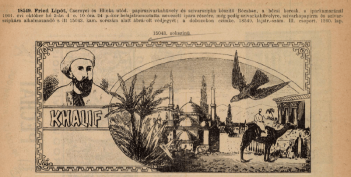 1901.10.03. Khalif cigarettahüvely 1901.10.03. Khalif cigarettahüvely