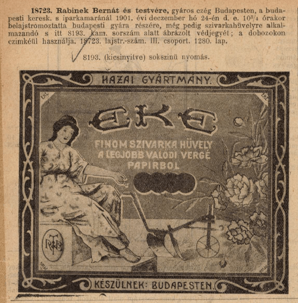 1901.12.24. EKE cigarettahüvely 1901.12.24. EKE cigarettahüvely