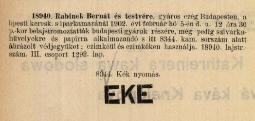 1902.02.05. EKE papír és hüvely 1902.02.05. EKE papír és hüvely