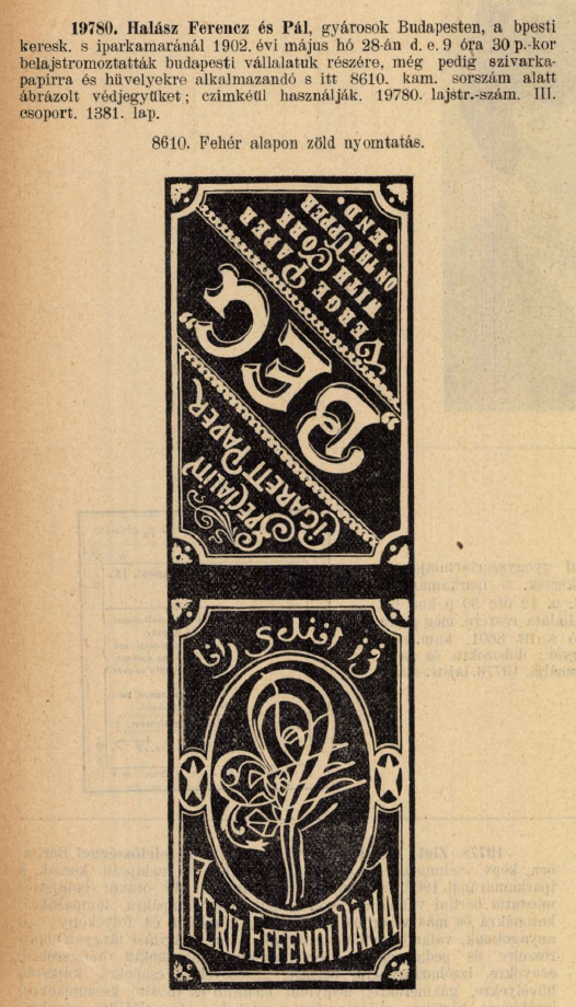 1902.05.28. Beg papír és hüvely 1902.05.28. Beg papír és hüvely