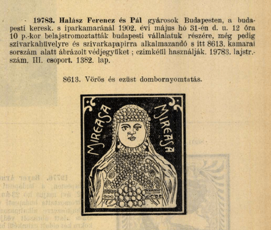1902.05.31. Mireasa cigarettapapír 1902.05.31. Mireasa cigarettapapír