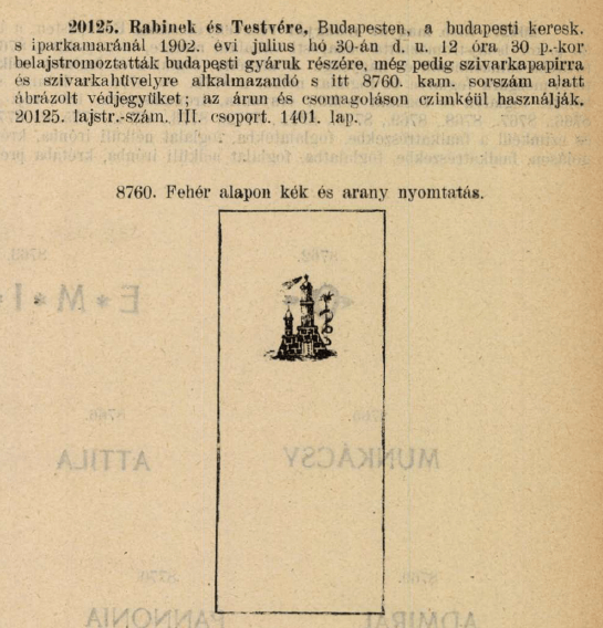 1902.07.30. Cigarettapapír és hüvely 1902.07.30. Cigarettapapír és hüvely