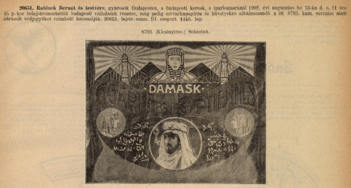 1902.08.13. Damask papír és hüvely 1902.08.13. Damask papír és hüvely