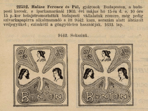 1903.05.15. Bonton cigarettapapír 1903.05.15. Bonton cigarettapapír