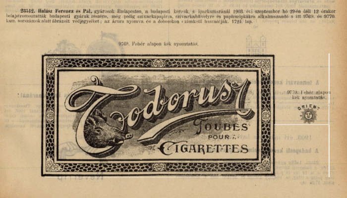 1903.09.29. Todorusz papír és hüvely 1903.09.29. Todorusz papír és hüvely