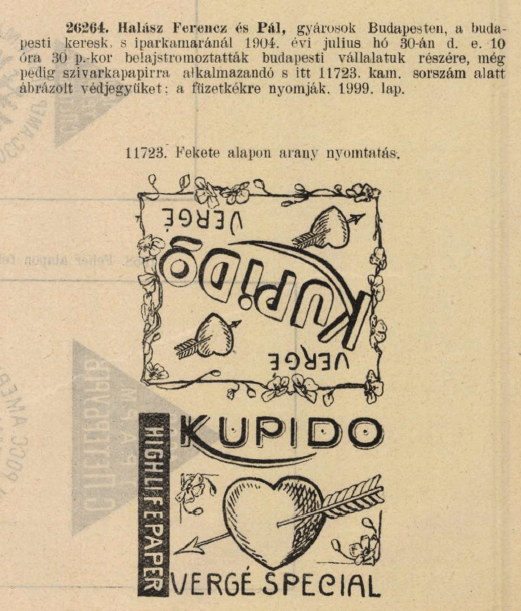 1904.07.30. Kupido cigarettapapír 1904.07.30. Kupido cigarettapapír