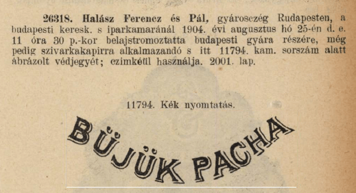 1904.08.25. Büjük Pacha papír 1904.08.25. Büjük Pacha papír