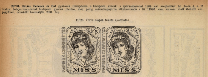1904.09.14. Miss cigarettapapír 1904.09.14. Miss cigarettapapír