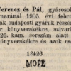 1905.02.23. Mope papír és hüvely