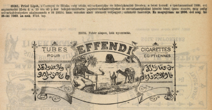 1906.08.25. Efendi cigarettahüvely 1906.08.25. Efendi cigarettahüvely