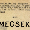 1907.07.29. Mecsek papír és hüvely