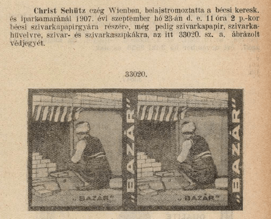 1907.09.23. Bazár papír és hüvely 1907.09.23. Bazár papír és hüvely