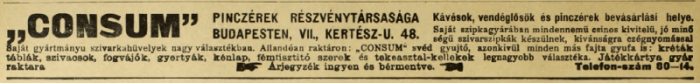 1907.10.05. Consum hüvely