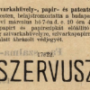 1908.03.07. Szervusz papír és hüvely