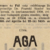 1908.04.15. Aga papír és hüvely