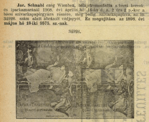 1908.04.16. Ideal cigarettapapír 1908.04.16. Ideal cigarettapapír
