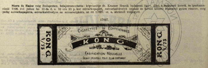 1908.07.11. Kong papír és hüvely 1908.07.11. Kong papír és hüvely