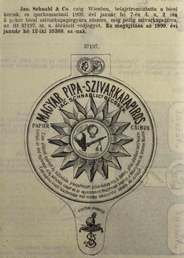 1909.01.07. Magyar pipa papír 1909.01.07. Magyar pipa papír