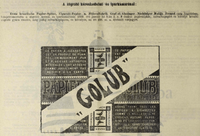 1909.01.08. Golub cigarettahüvely 1909.01.08. Golub cigarettahüvely