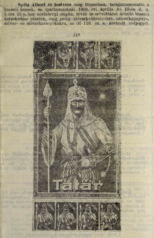 1909.04.10. Tatár papír és hüvely 1909.04.10. Tatár papír és hüvely