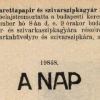 1909.11.08. A Nap papír és hüvely