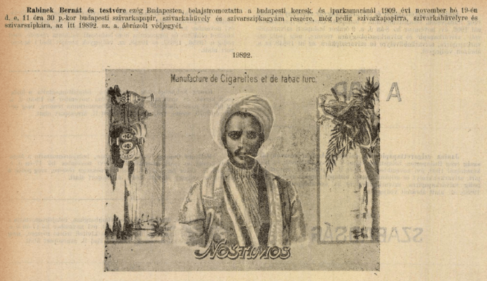 1909.11.19. Nostimos papír és hüvely 1909.11.19. Nostimos papír és hüvely