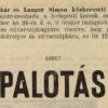 1909.11.24. Palotás papír és hüvely