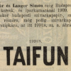 1909.11.24. Taifun papír és hüvely