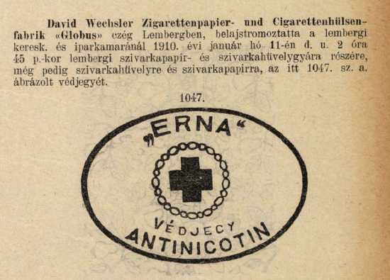1910.01.11. Erna papír és hüvely 1910.01.11. Erna papír és hüvely