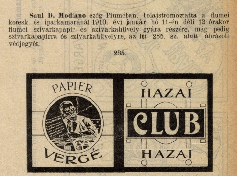 1910.01.11. Hazai Club papír 1910.01.11. Hazai Club papír