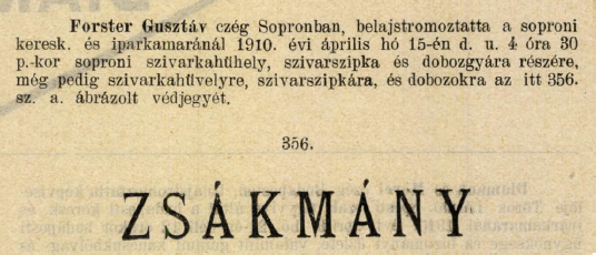1910.04.15. Zsákmány hüvely és szipka 1910.04.15. Zsákmány hüvely és szipka