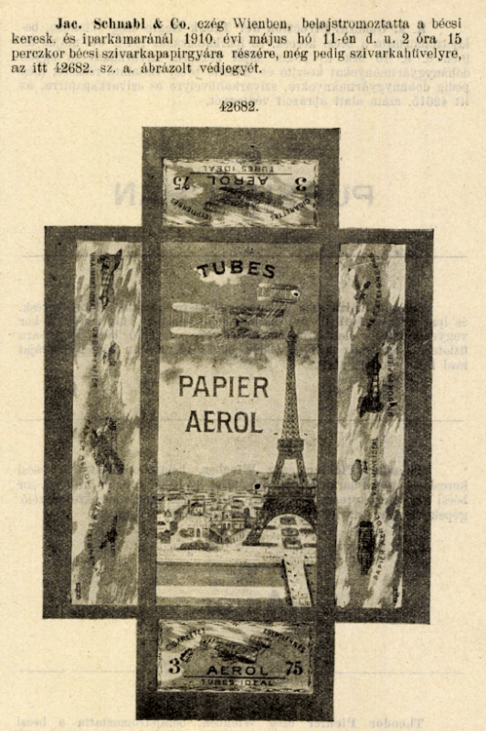1910.05.11. Aerol cigarettahüvely 1910.05.11. Aerol cigarettahüvely