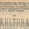 1910.05.27. Kultura papír és hüvely