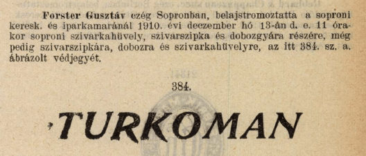 1910.12.13. Turkoman papír és hüvely 1910.12.13. Turkoman papír és hüvely