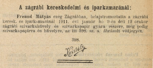 1911.01.09. Kristály papír és hüvely 1911.01.09. Kristály papír és hüvely