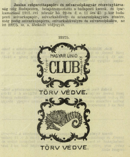 1911.02.22. Magyar Unio Club 1911.02.22. Magyar Unio Club