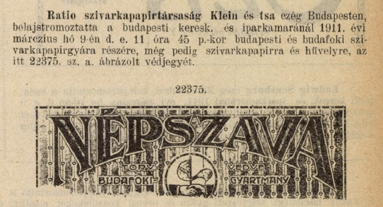 1911.03.09. Népszava papír és hüvely 1911.03.09. Népszava papír és hüvely