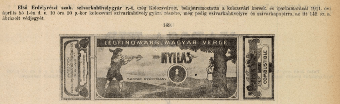 1911.04.01. Nyilas papír és hüvely 1911.04.01. Nyilas papír és hüvely